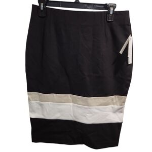 AMANDA & chelsea colorblock pencil skirt womens size 8 NWT